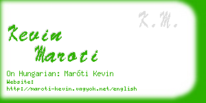 kevin maroti business card